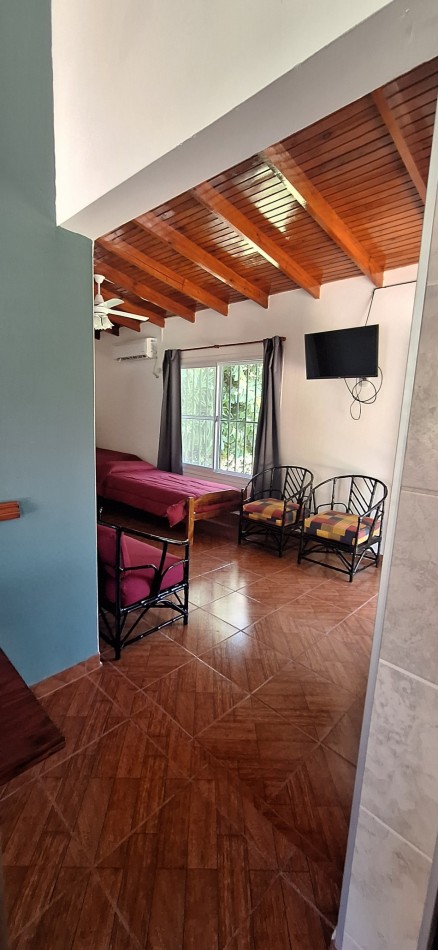 Venta importante complejo de cabañas, zona Abadia. Vistas al rio