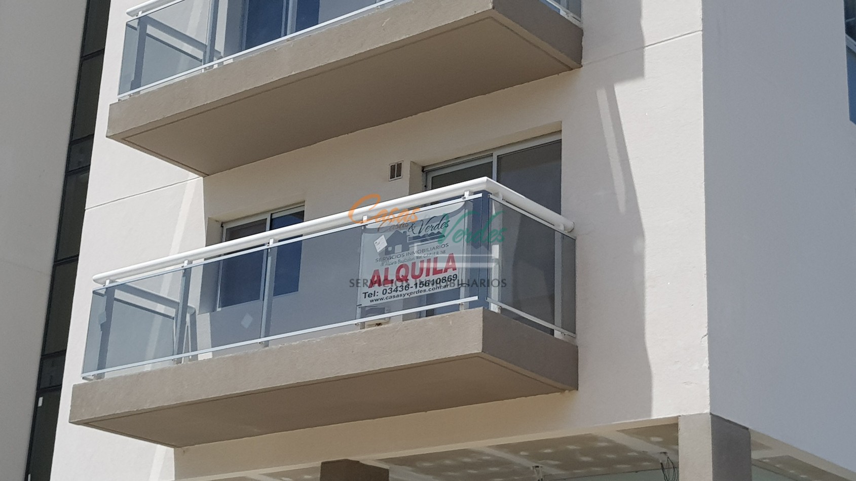 Depto. 1 dormitorio en Edif. Torre Chana piso 4 depto C balcon  vista al rio