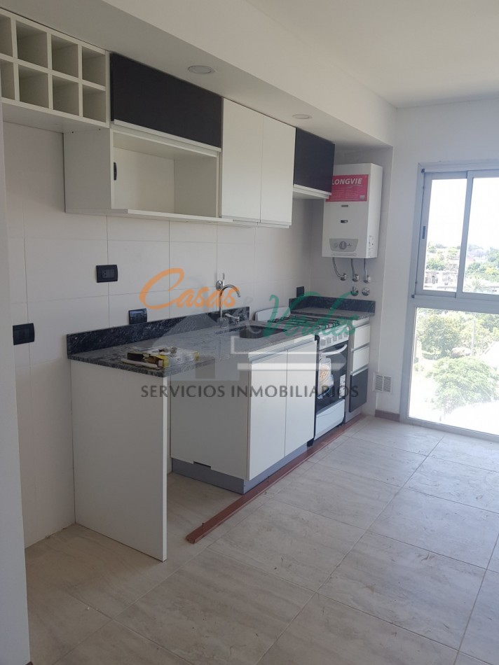 Depto. 1 dormitorio en Edif. Torre Chana piso 4 depto C balcon  vista al rio